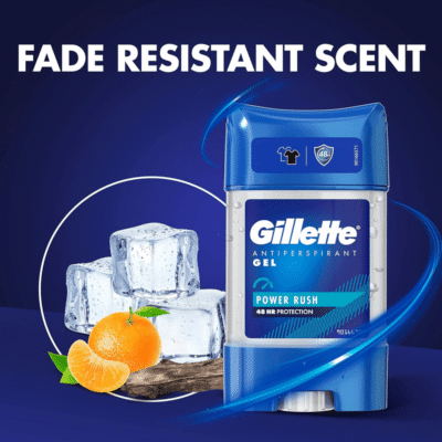 Gillette Clear Gel Power Rush Antiperspirant, 70ml