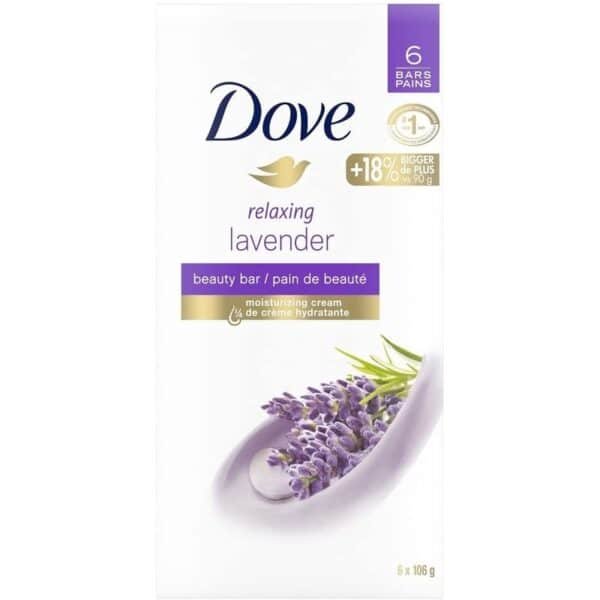 Dove Beauty Bar lavender 106 Gram Pack Of 6X USA