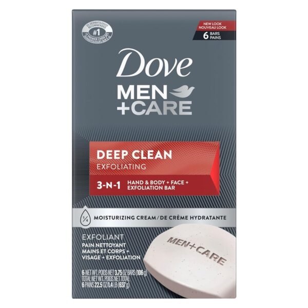 Dove Men Care Bar Deep Clean 106Gram Pack Of 6X USA