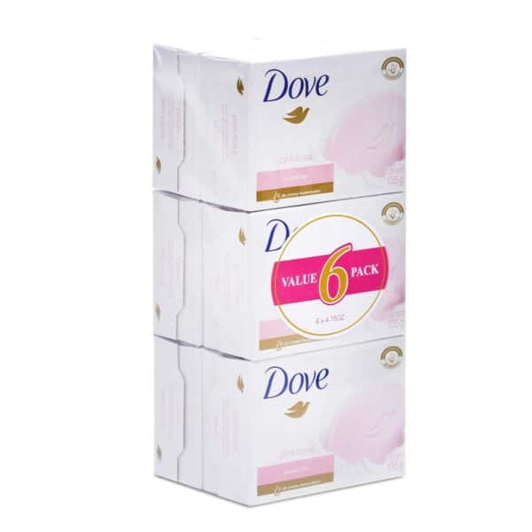 Dove Soap Pink Rosa Beauty Bar 135Gram pack of 6X