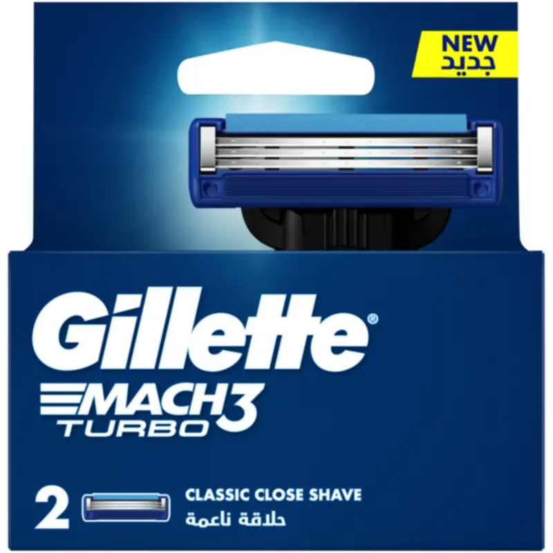 Gillette Mach3 Turbo Shave Blades 2-Pack