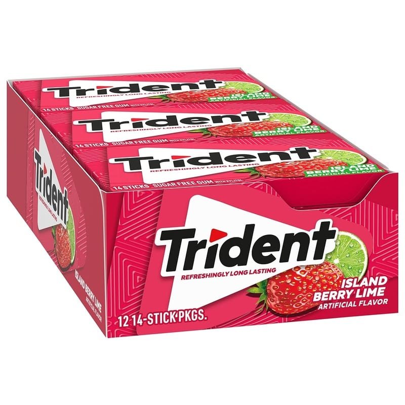 TRIDENT Bubble Gum Island Berry Lime 168 PIECES