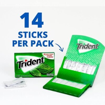 TRIDENT Bubble Gum SPEARMINT 168 PIECES