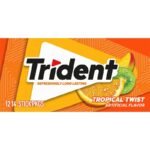 TRIDENT Bubble Gum Tropical twist 168 PIECES