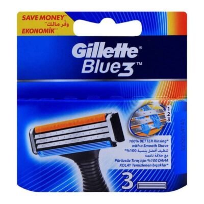 gillette blue3 blade pack of 3's