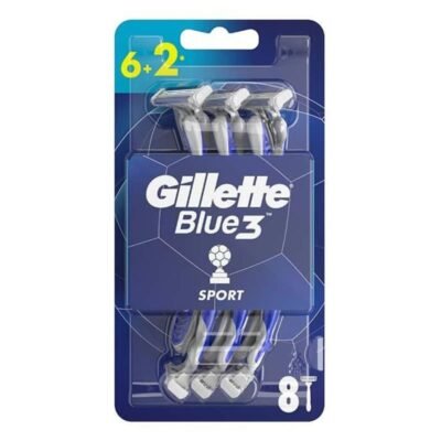 gillette blue3 sport razor bag 6 + 2