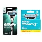 gillette mach3 razor 1up and blades of 4's