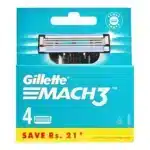 Gillette mach3 Blade Pack 4's India