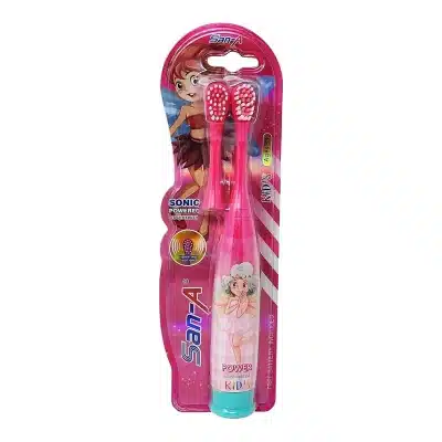 San-A Sonic power Kids Battery Tooth Brush With One Extra Brush For Girl