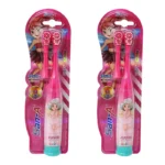 San-A Sonic power Kids Battery Tooth Brush With One Extra Brush For Girl Double pack