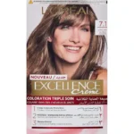 Loreal paris 7.1 Ash Blond Excellence Creme New
