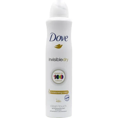 Dove InvisibleDry Moisturising Cream 48H Clean Touch Body Spray 250ML