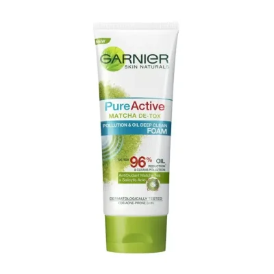 Garnier PureActive Matcha Detox Face Wash Foam 100ML