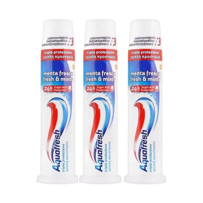 AquaFresh Triple Protection Fresh Mint Tooth Paste Pump 100ML Pack Of 3