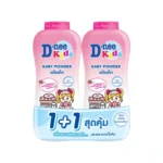 D-Nee Kids Baby Powder Strawberry Yogurt Candy Scent 350g Twin Pack