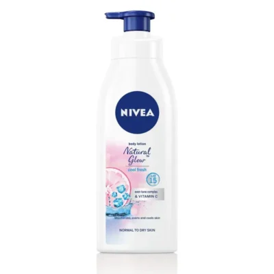 Nivea Body Lotion Natural Glow Cool Fresh Normal To Dry Skin 400ML Pump