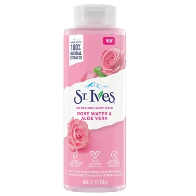 St Ives Body Wash Rose Water And Aloe Vera 473ML