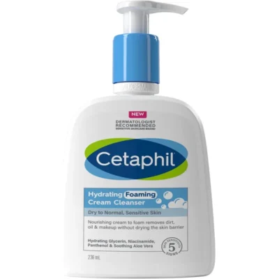 Cetaphil Hydrating Foaming Cream Cleanser Dry To Normal and Sensitive Skin 236ML