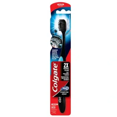 Colgate Tooth Brush 360 Charcoal Slyah 2X Medium