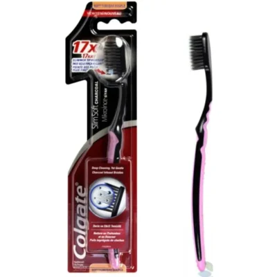 Colgate Tooth Brush SlimSoft Charcoal MikroLnce Soft