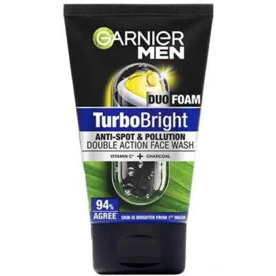 Garnier Men Duo Foam TurboBright Double Action 94% Face Wash 100ML