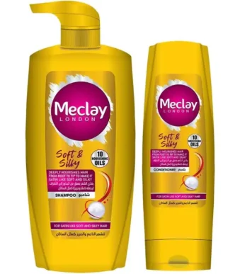 Meclay London Soft Silky Shampoo 660ML Pump With Conditioner 180ML