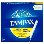 Tampax Non Plastic Regular Tampons Applicator x20