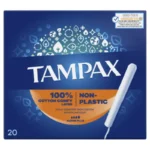 Tampax Non Plastic Super Plus Tampons Applicator x20