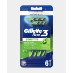Gillette Blue3 Sensitive Comfortgel Razor 6X Bag