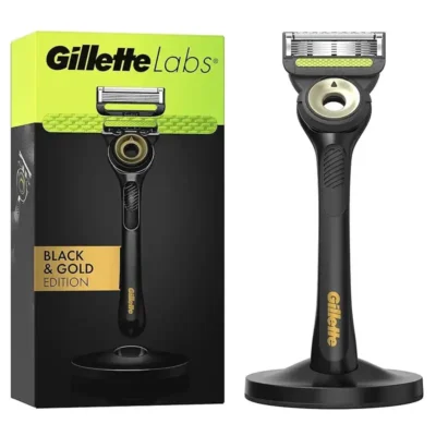 Gillette Labs Shaving Power Razor Black and Gold Edition 1UP