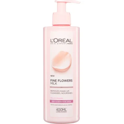 Loreal Fine Flowers Milk Cleanses Dry Sensitive Skin 400ML