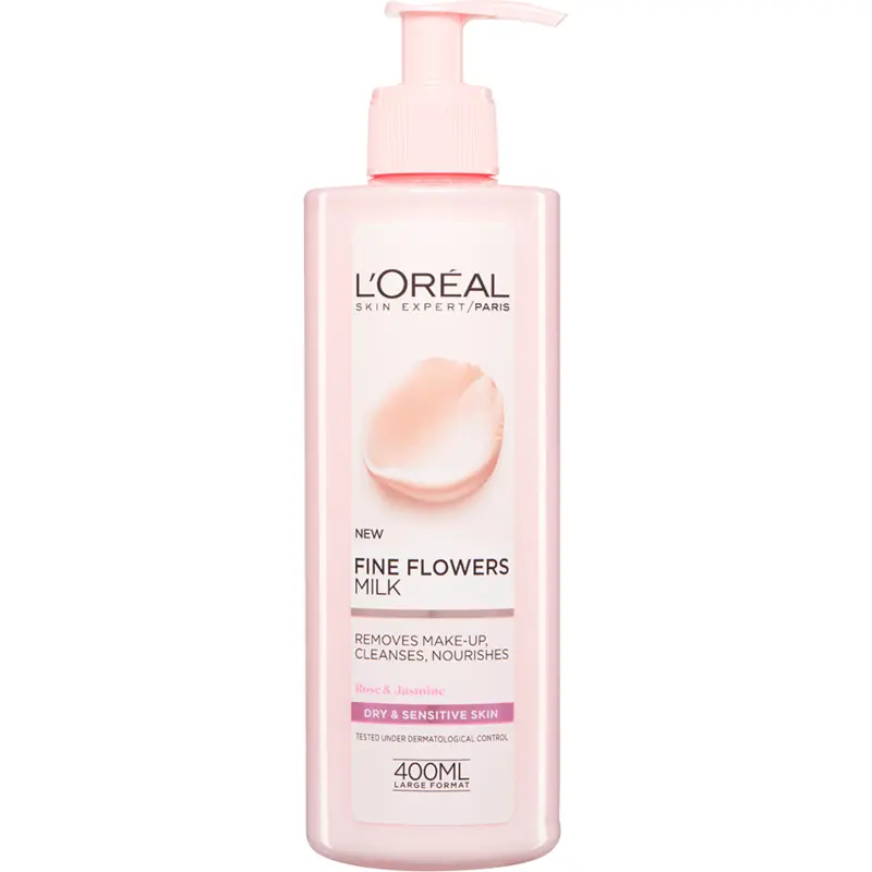 Loreal Fine Flowers Milk Cleanses Dry Sensitive Skin 400ML Loreal Fine Flowers Milk Cleanses Dry Sensitive Skin 400ML