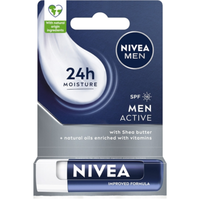 Nivea SPF-15 Men Active lip Balm Stick 4.8g
