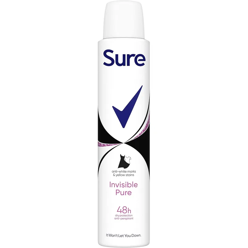 Sure Invisible Pure Body Spray Anti-Perspirant 200ML