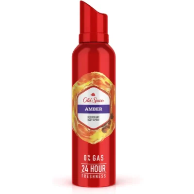 Old Spice Amber Deodorant body Spray 0% Gas 140ML