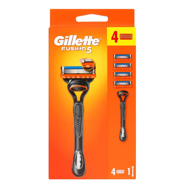 Gillette Fusion5 Shave Handle + 4 Refills Pack Gillette Fusion5 Shave Handle + 4 Refills Pack