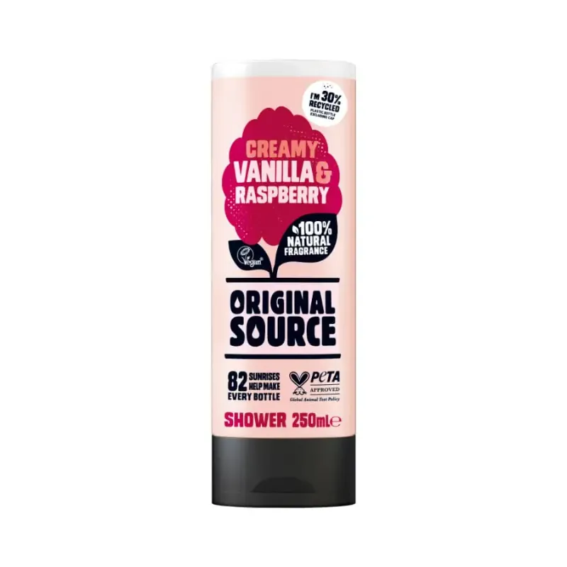 Creamy Vanilla And Raspberry Original Source Shower Gel 250ML Creamy Vanilla And Raspberry Original Source Shower Gel 250ML