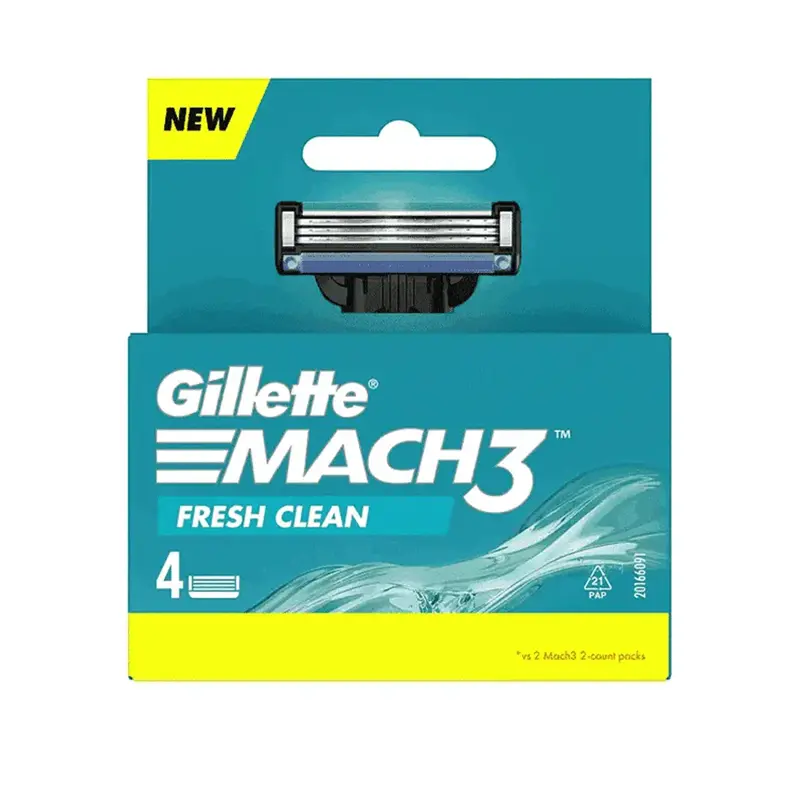 Gillette Mach3 Fresh Clean Shave Blade 4-Pack