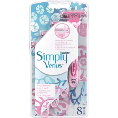 Gillette Simply Venus Razors 8-Packs Bag