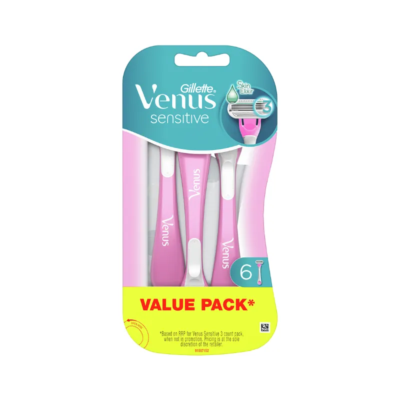 Gillette Venus Sensitive Razors Value pack 6-Packs Gillette Venus Sensitive Razors Value pack 6-Packs