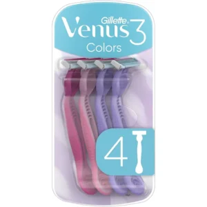 Gillette Venus3 Colors Disposable Razors 4-Pack