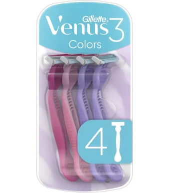 Gillette Venus3 Colors Disposable Razors 4-Pack