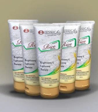 Jessica Organic Rice Renewal Brightening Lightening Therapy Facial Kit Pack-5