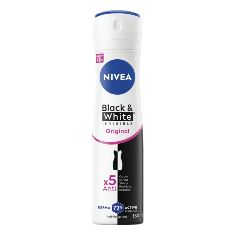 Nivea Black & White Invisible Original Body Spray 150ML Nivea Black & White Invisible Original Body Spray 150ML