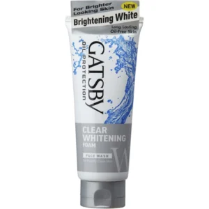Gatsby Oil Protection Clear Whitening Foam Face Wash 120G