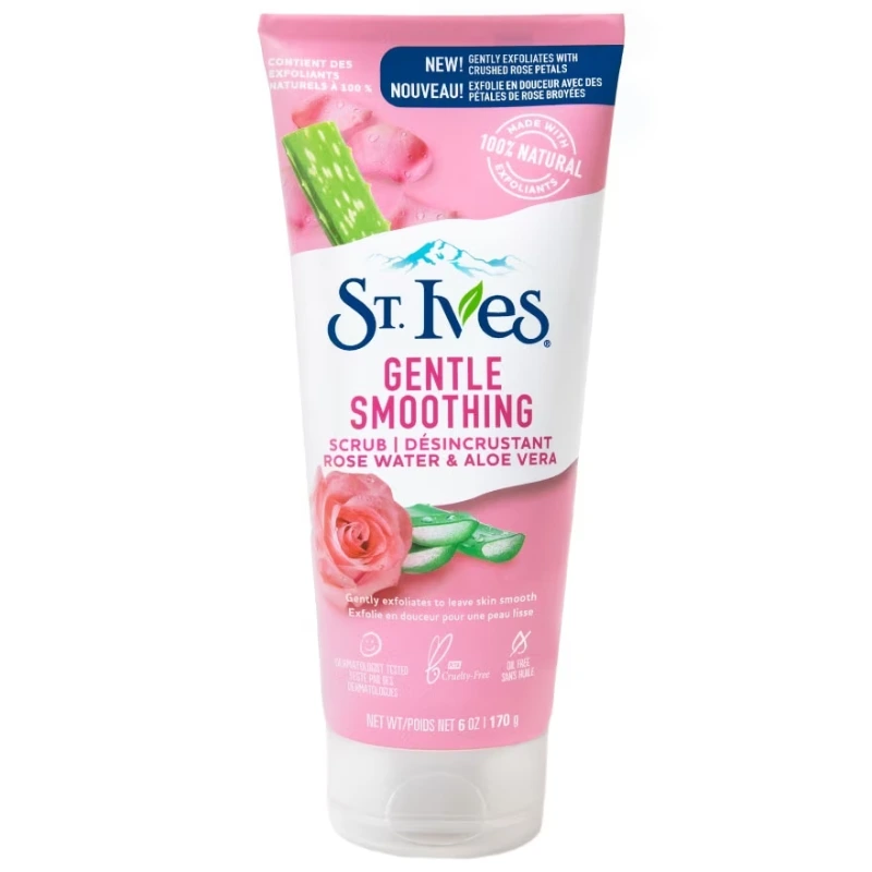 ST Ives Gentle Smoothing Scrub Rose Water And Aloe Vera 170G ST Ives Gentle Smoothing Scrub Rose Water And Aloe Vera 170G