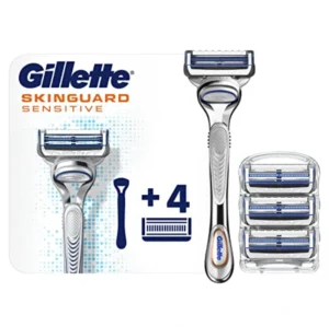 Gillette Skinguard Sensitive Razor With Extra 3-Blades