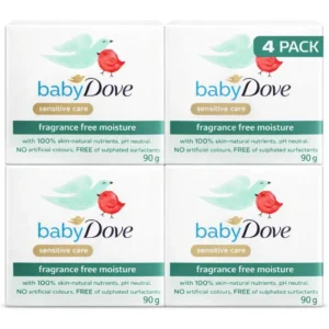 Baby Dove Sensitive Care Fragrance Free Moisture Soap 90G Pack-4