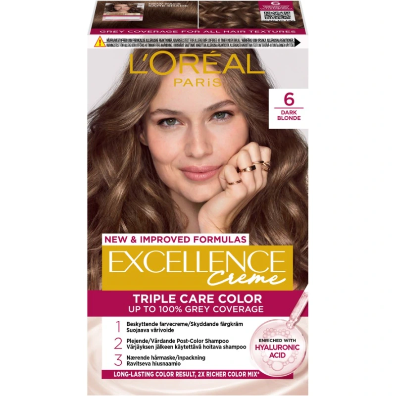 Loreal paris 6 Dark Blonde Excellence Creme New Loreal paris 6 Dark Blonde Excellence Creme New