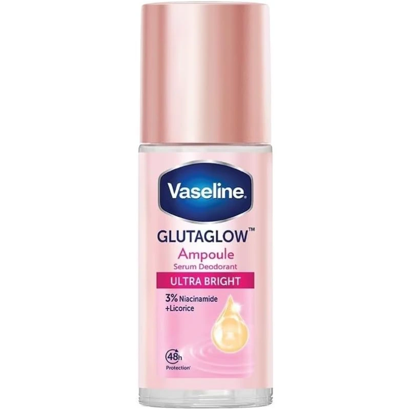 Vaseline Glutaglow Ampoule Serum Deodorant Ultra Bright Roll On 45ML Vaseline Glutaglow Ampoule Serum Deodorant Ultra Bright Roll On 45ML